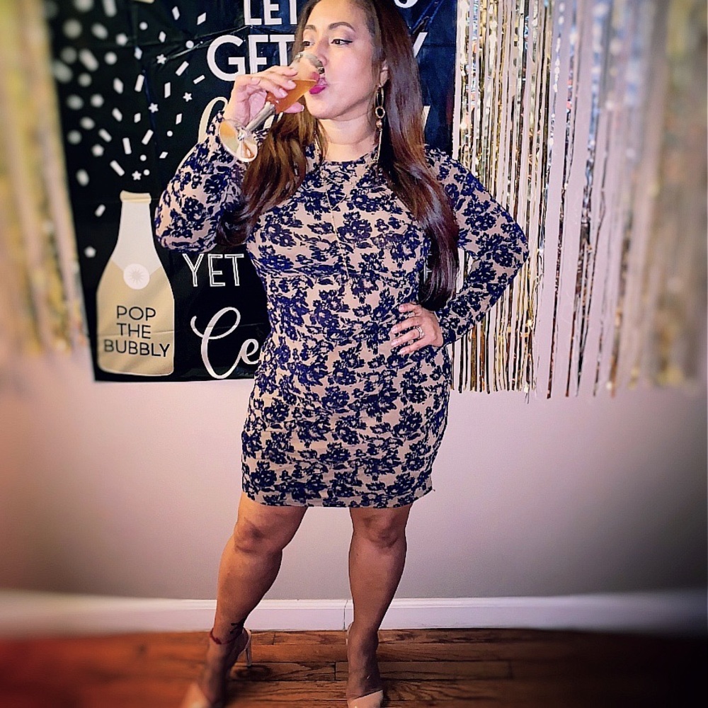 Navy and Nude Mini dress